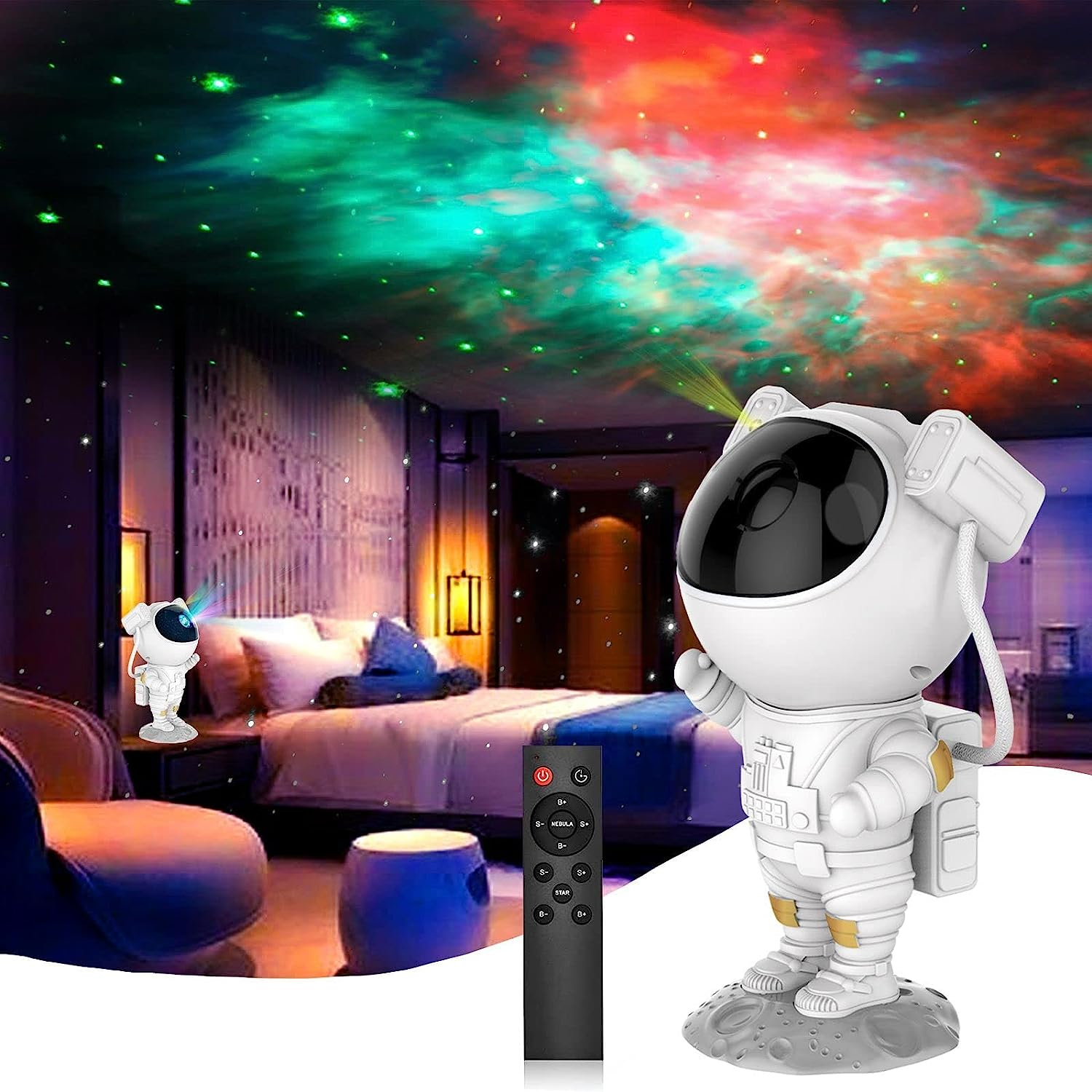 Star Projector Night Light Astronaut LED Projection Lamp with Remote  Control 360 Magnetic Head Rotation Galaxy Space Nebula Projector, Best Gift  For Kids Bedroom, Christmas, Home Party, Valantine Day